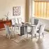 Belmonte Extendable Dining Table with 6 Imperial Chairs - Grey