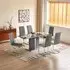 Belmonte Extendable Dining Table with 6 Symphony Chairs - Grey