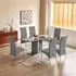 Belmonte Extendable Dining Table with 6 Vesta Chairs - Grey