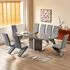 Belmonte Extendable Dining Table with 8 Demi Z Chairs - Grey