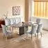 Belmonte Extendable Dining Table with 8 Imperial Chairs - Grey