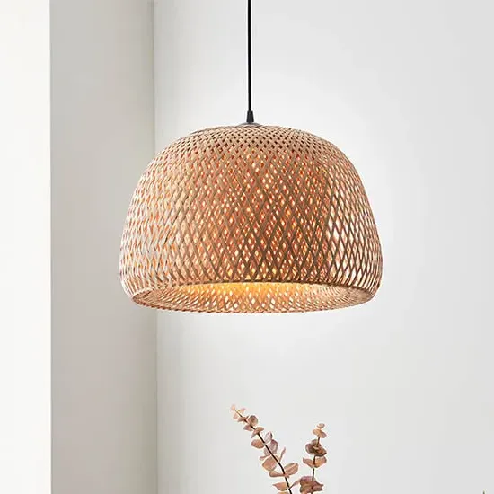Beloit Elongated Sphere Ceiling Pendant Light - Natural image
