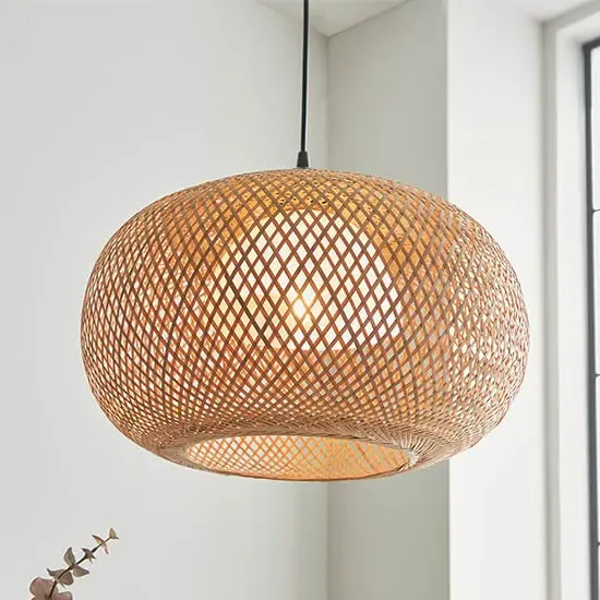 Beloit Globe Pendant Light - Natural, Bamboo image