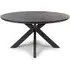 Beloit Large Round Dining Table - Black, Wood