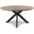 Beloit Large Round Dining Table - Rustic Oak, Wood