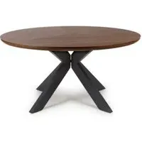 Beloit Large Round Dining Table - Smoked Oak, Wood