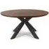 Beloit Large Round Dining Table - Smoked Oak, Wood