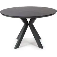 Beloit Medium Round Dining Table - Black, Wood