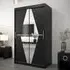 Beloit Mirrored Wardrobe 2 Sliding Doors - Black