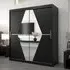 Beloit Mirrored Wardrobe 2 Sliding Doors - Black