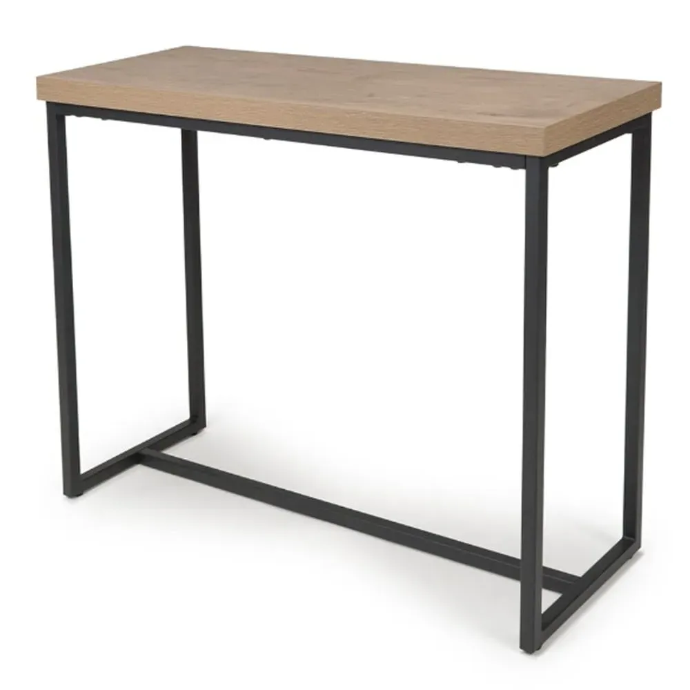 Beloit Rectangular Console Table - Rustic Oak, Wood