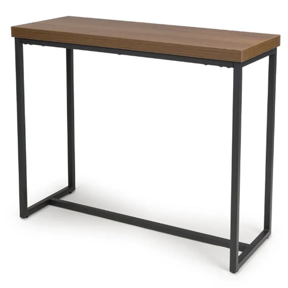 Beloit Rectangular Console Table - Smoked Oak, Wood