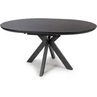 Beloit Round Extendable Dining Table - Ash Black