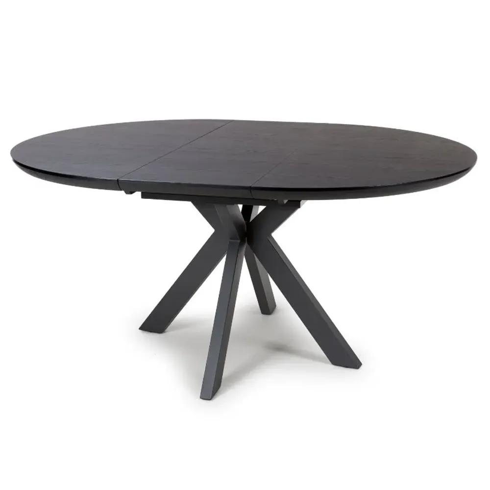 Beloit Round Extendable Dining Table - Ash Black