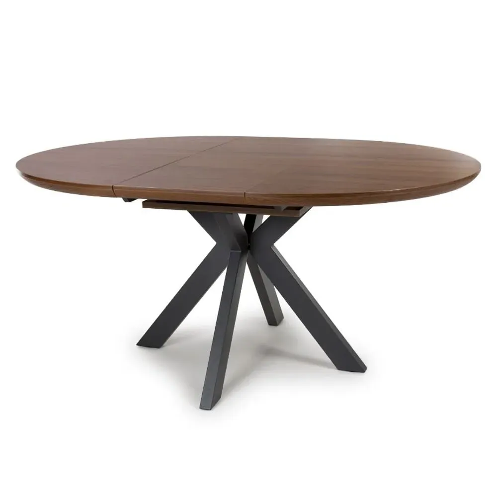 Beloit Round Extendable Dining Table - Smoked Oak
