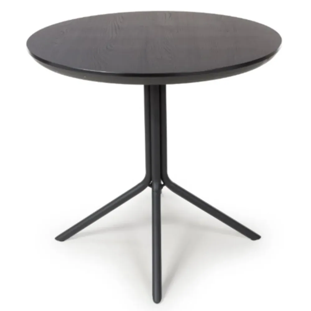 Beloit Small Round Dining Table - Black, Wood image