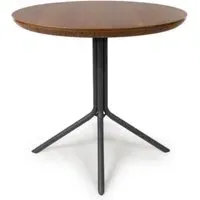 Beloit Small Round Dining Table - Smoked Oak, Wood