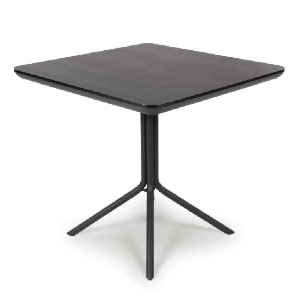 Beloit Square Dining Table - Black, Wood