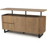 Beloit Wooden Sideboard with 2 Doors 2 Drawers - Rustic Oak