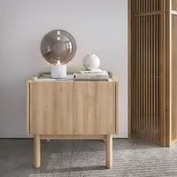 Belton Bedside Cabinet - Riviera Oak, White