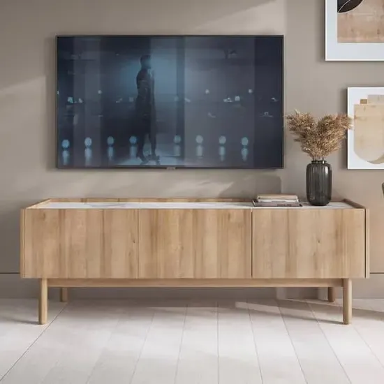 Belton TV Stand with 3 Doors - Riviera Oak