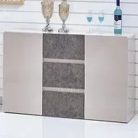 Beltran Sideboard - Cream, High Gloss