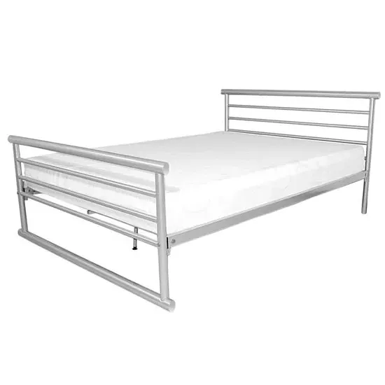 Bemba Single Bed Frame - Silver, Metal product