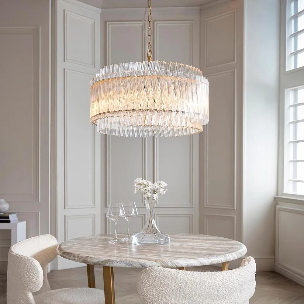 Bemidji 5 Lights Pendant Ceiling Light - Satin Black, Clear Glass