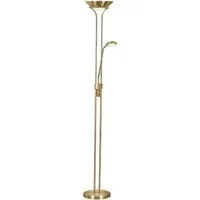 Bend Glass Mother And Child Floor Lamp - Satin Brass