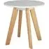 Benecia Round Lamp Table - White