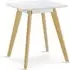 Benecia Square Lamp Table - White, Oak