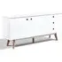 Benecia Wooden Sideboard with 2 Doors and 3 Drawers - White