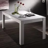 Benetti Rectangular Dining Table - White, High Gloss