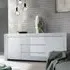 Benetti Sideboard with 2 Doors 3 Drawers - White, High Gloss