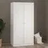 Bensalem 2-Door Wardrobe with Hanging Rail - White