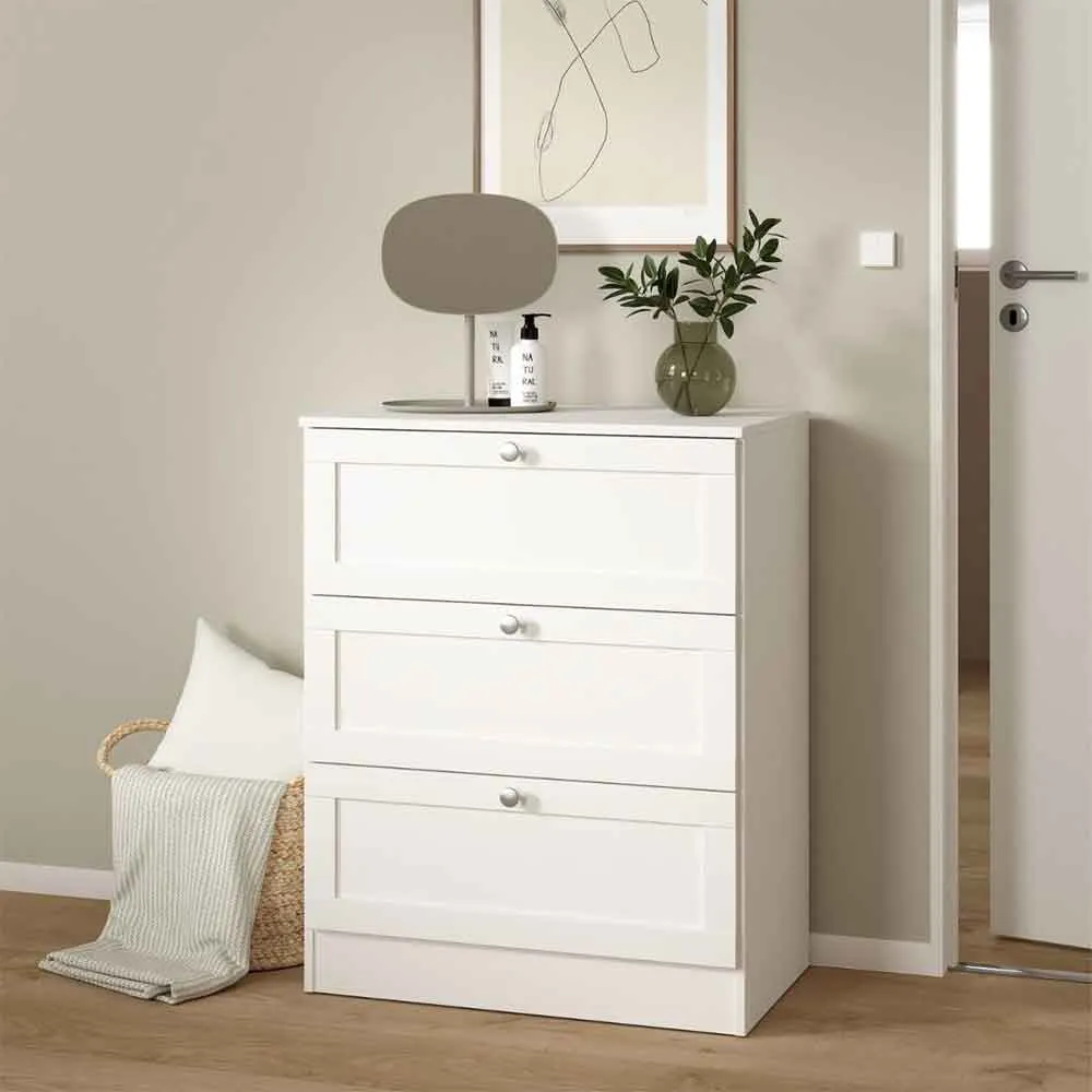Bensalem 3-Drawer Chest - White, Wood image