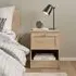 Bensalem Wooden Bedside Cabinet with 1 Drawer - Jackson Hickory