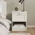 Bensalem Wooden Bedside Cabinet with 1 Drawer - White