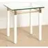 Benson Small Glass Side Table - White, Glass