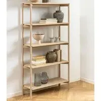 Benson Tall Bookcase with 4 Shelves - White Oak