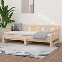 Bente Single Day Bed with Pull-out - Natural, Pinewood