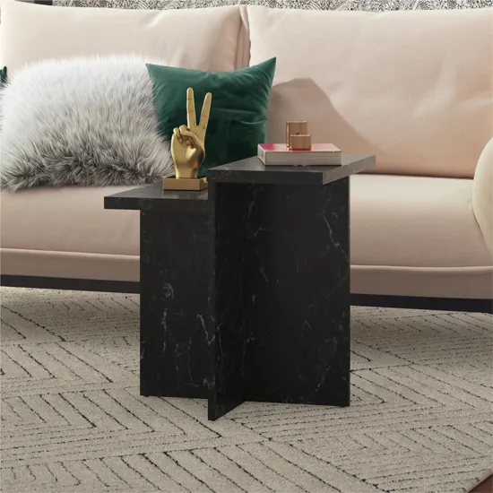 Benton Side Table - Black Faux Marble, MDF product