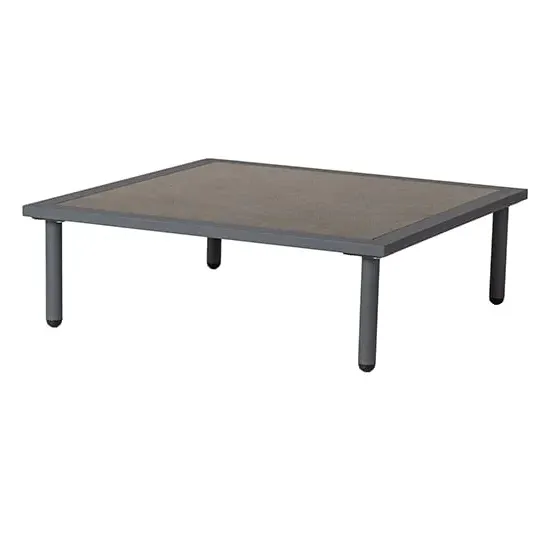 Beox Square Garden Side Table - Pebble Grey, Wood image