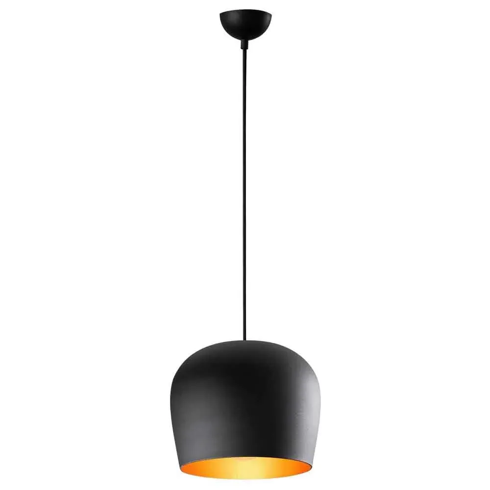 Berceste Bell Ceiling Pendant Light - Black, Metal product