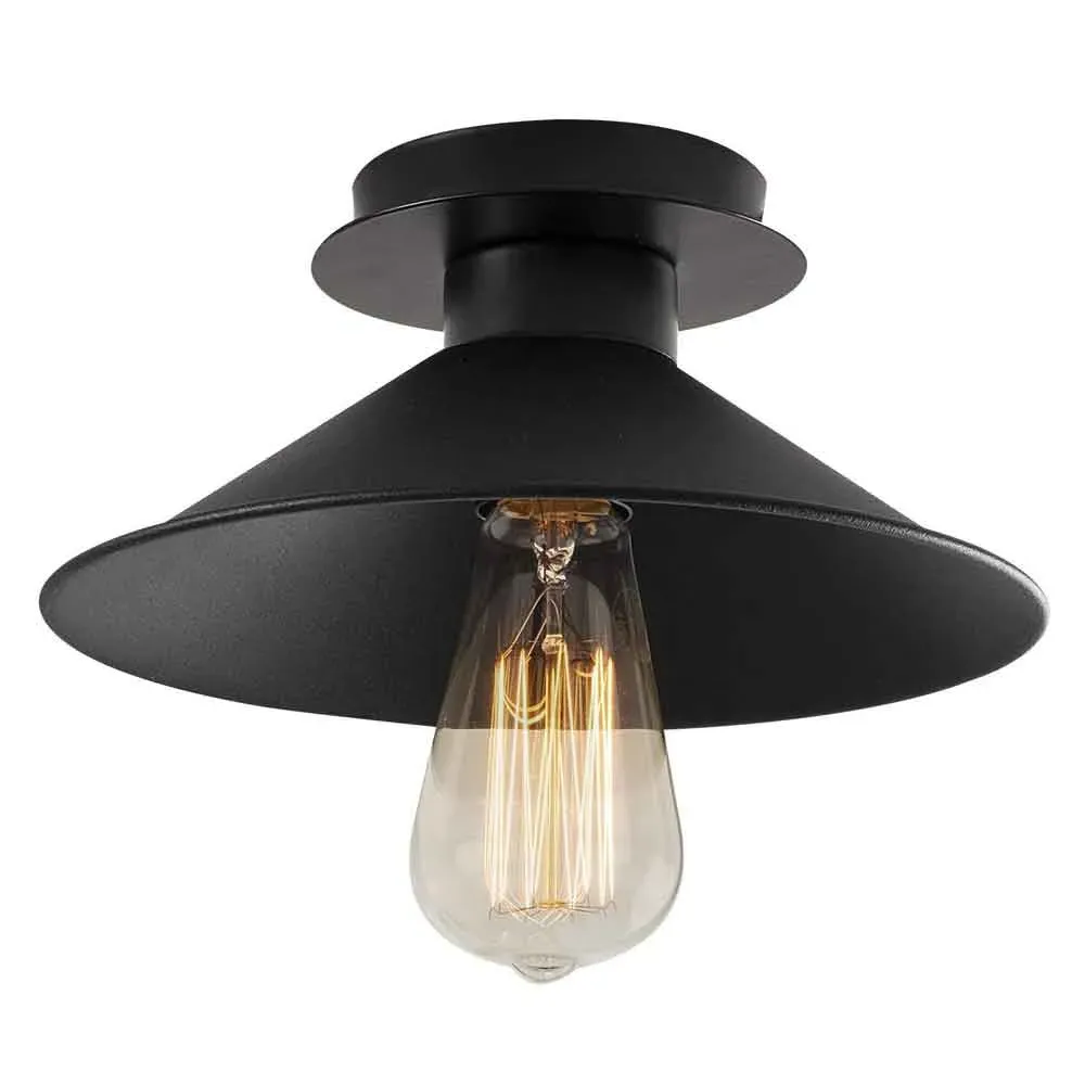 Berceste Cone Ceiling Light - Black, Metal product