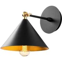 Berceste Cone Wall Lamp - Black, Metal alternate view