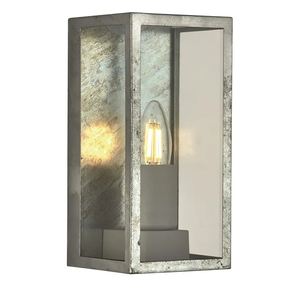 Berea Glass Outdoor Wall Light - Silver image