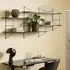 Berea Wall Hung Shelving Unit with Metal Frame - Black