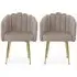 Beria Upholstered Dining Chairs Pair - Mink, Velvet