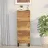 Beril Highboard with 3 Doors - Honey Brown, Mango Wood